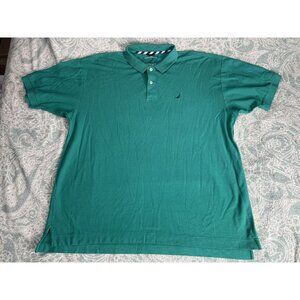Nautica Mens Polo Pullover Knit Short Sleeve 100% Pima Cotton Logo Shirt 2XL XXL